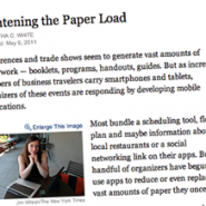Featured in the New York Times: Lightening the Paper Load