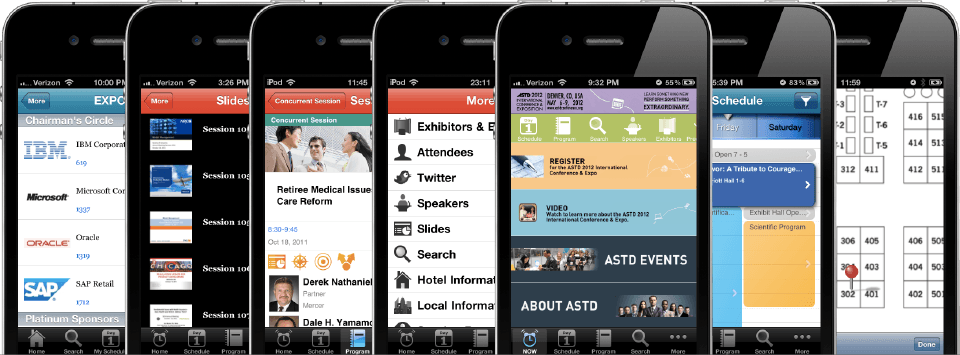 multi-event conference app features